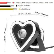 Load image into Gallery viewer, Motorcycle Heart Shaped Headlight Spot Light Flashing Light RGB Lamp For Scooter Lighting Motorcycles ATVs UTVs Lighting
