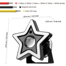 Load image into Gallery viewer, Motorcycle Star Shaped Headlight Spot Light Flashing Light RGB Lamp For Scooter Lighting Motorcycles ATVs UTVs Lighting
