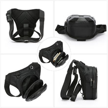 Load image into Gallery viewer, Motorcycle Riding Bag Multi-wear Leg Sling Waist Pack Waterproof Outdoor Sports Bag for Men Storage Backpack
