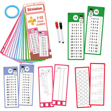 Load image into Gallery viewer, 15Pcs Math Training Cards Erasable Reusable Addition Subtraction Multiplication Division Student Educational Teaching Aid
