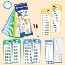 Load image into Gallery viewer, 15Pcs Math Training Cards Erasable Reusable Addition Subtraction Multiplication Division Student Educational Teaching Aid
