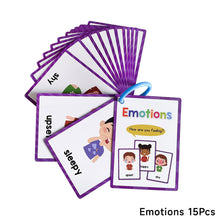 Load image into Gallery viewer, Interactive Double Side Montessori English Vocabulary Flashcards Kids Early Education Kindergarten Teacher Teaching Aids Classroom Supplies
