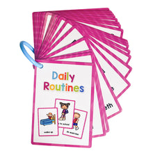 Load image into Gallery viewer, Interactive Double Side Montessori English Vocabulary Flashcards Kids Early Education Kindergarten Teacher Teaching Aids Classroom Supplies
