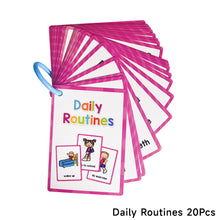 Load image into Gallery viewer, Interactive Double Side Montessori English Vocabulary Flashcards Kids Early Education Kindergarten Teacher Teaching Aids Classroom Supplies
