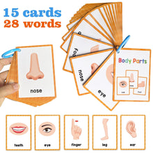 Load image into Gallery viewer, Interactive Double Side Montessori English Vocabulary Flashcards Kids Early Education Kindergarten Teacher Teaching Aids Classroom Supplies
