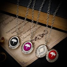 Load image into Gallery viewer, New Fashion Retro Dragonfly Pendant Necklace Ladies Oval Collarbone Necklace Black Red Purple Niche Personalized Witch Jewelry Accessories
