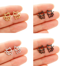 Load image into Gallery viewer, Cute Cat Stainless Steel Stud Earrings Unisex Punk Minimalist Small Jewelry For Mens Womens Daily Christmas Gifts
