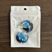 Load image into Gallery viewer, 2D Flat Black Cat Van Gogh Starry Sky Pattern Acrylic Earrings Niche Creative Unique Ladies Jewelry For Daily Party Cosplay Decoration Gifts
