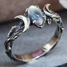 Load image into Gallery viewer, Retro Vintage Moonstone Ring For Women Bohemian Ethnic Style Simple Chic Unique Jewelry Accessories Female Finger Gift
