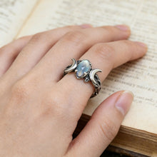 Load image into Gallery viewer, Retro Vintage Moonstone Ring For Women Bohemian Ethnic Style Simple Chic Unique Jewelry Accessories Female Finger Gift
