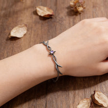 Load image into Gallery viewer, Twilight Black Feather Punk Bracelet Alloy Metal Chain Shiny Gemstones Fashion Jewelry Gift For Women Girls

