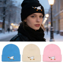 Load image into Gallery viewer, Goose Embroidered Warm Knitted Hat Autumn Winter Woolen Cap Unisex Skullies Beanies For Outdoor Sports Casual Wear
