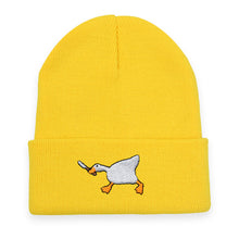 Load image into Gallery viewer, Goose Embroidered Warm Knitted Hat Autumn Winter Woolen Cap Unisex Skullies Beanies For Outdoor Sports Casual Wear
