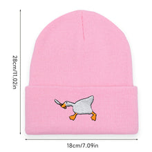 Load image into Gallery viewer, Goose Embroidered Warm Knitted Hat Autumn Winter Woolen Cap Unisex Skullies Beanies For Outdoor Sports Casual Wear

