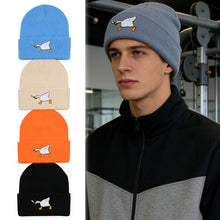 Load image into Gallery viewer, Goose Embroidered Warm Knitted Hat Autumn Winter Woolen Cap Unisex Skullies Beanies For Outdoor Sports Casual Wear
