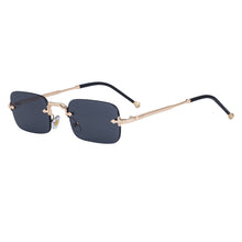 Load image into Gallery viewer, Rimless Cut Edge Rectangle Sunglasses Unisex Luxury Brand Punk Vintage Metal Small Frame Classic Square UV400 Summer Traveling Eyewear Shades
