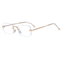 Load image into Gallery viewer, Rimless Cut Edge Rectangle Sunglasses Unisex Luxury Brand Punk Vintage Metal Small Frame Classic Square UV400 Summer Traveling Eyewear Shades
