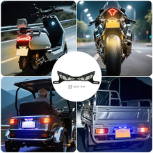 Load image into Gallery viewer, 12V Universal Motorcycle License Plate Screw LED Running Light Angel Eyes Devil Eye Flashing Signal Light
