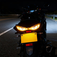 Load image into Gallery viewer, 12V Universal Motorcycle License Plate Screw LED Running Light Angel Eyes Devil Eye Flashing Signal Light
