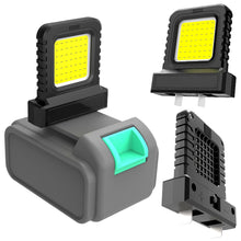 Load image into Gallery viewer, 20-21V LED Work Light with COB Flood Beam Battery Interface for Power Tools High Brightness Powered Lamp
