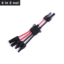 Load image into Gallery viewer, MC4 Y Branch Connector for Solar Panels 2 to 4/6/8 Parallel Connection Red Black Cable Photovoltaic System Wiring Accessory

