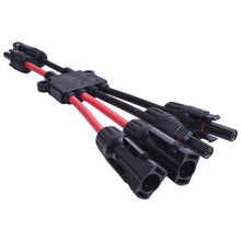 Load image into Gallery viewer, MC4 Y Branch Connector for Solar Panels 2 to 4/6/8 Parallel Connection Red Black Cable Photovoltaic System Wiring Accessory
