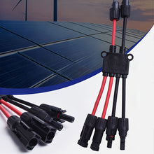 Load image into Gallery viewer, MC4 Y Branch Connector for Solar Panels 2 to 4/6/8 Parallel Connection Red Black Cable Photovoltaic System Wiring Accessory
