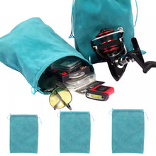 Load image into Gallery viewer, Portable Fishing Reel Protective Storage Bag for Spinning Baitcasting Reels Flocking Pouch for Lure Fishing Gear Accessories
