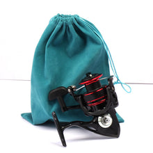 Load image into Gallery viewer, Portable Fishing Reel Protective Storage Bag for Spinning Baitcasting Reels Flocking Pouch for Lure Fishing Gear Accessories
