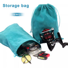 Load image into Gallery viewer, Portable Fishing Reel Protective Storage Bag for Spinning Baitcasting Reels Flocking Pouch for Lure Fishing Gear Accessories
