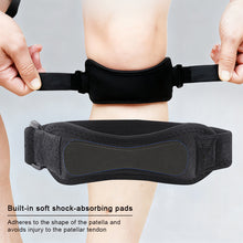 Load image into Gallery viewer, Sports Knee Support with Compression &amp; Patellar Strap Shock Absorption Breathable for Running Basketball Outdoor Exercise Protection
