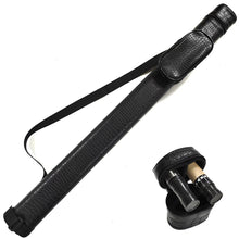 Load image into Gallery viewer, 1/2 Split Pool Cue Case Stain-Resistant Anti-Warping PU Leather Storage Tube with Adjustable Shoulder Strap Billiards Accessories
