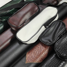 Load image into Gallery viewer, 1/2 Split Pool Cue Case Stain-Resistant Anti-Warping PU Leather Storage Tube with Adjustable Shoulder Strap Billiards Accessories
