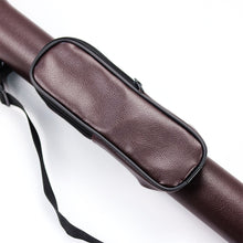 Load image into Gallery viewer, 1/2 Split Round Pool Cue Case with Zippered Compartment and Adjustable Strap Wear-Resistant Anti-Warping Storage Bag Billiards Supplies
