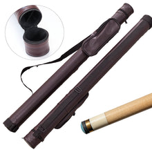 Load image into Gallery viewer, 1/2 Split Round Pool Cue Case with Zippered Compartment and Adjustable Strap Wear-Resistant Anti-Warping Storage Bag Billiards Supplies
