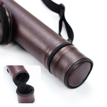 Load image into Gallery viewer, 1/2 Split Round Pool Cue Case with Zippered Compartment and Adjustable Strap Wear-Resistant Anti-Warping Storage Bag Billiards Supplies

