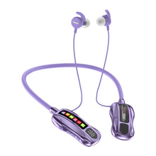Load image into Gallery viewer, Neckband Bluetooth Earphones with TF Card Slot and LCD Display Screen Racing Shape Design Long Battery Life Sports Earphones-M101S
