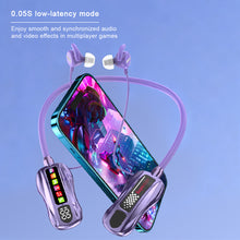 Load image into Gallery viewer, Neckband Bluetooth Earphones with TF Card Slot and LCD Display Screen Racing Shape Design Long Battery Life Sports Earphones-M101S
