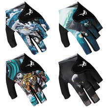 Load image into Gallery viewer, 1PC Professional Left Hand Billiards Glove High Elasticity Breathable Snooker Glove with Non-Slip Pad Hook and Loop Fastening (Pattern Design)
