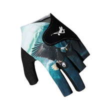 Load image into Gallery viewer, 1PC Professional Left Hand Billiards Glove High Elasticity Breathable Snooker Glove with Non-Slip Pad Hook and Loop Fastening (Pattern Design)
