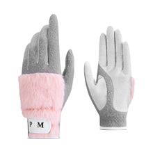 Load image into Gallery viewer, 1Pair Winter Women's Golf Gloves Rabbit Fur-Like Thermal Insulated Gloves Golf Training Supplies
