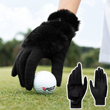 Load image into Gallery viewer, 1Pair Winter Women's Golf Gloves Rabbit Fur-Like Thermal Insulated Gloves Golf Training Supplies
