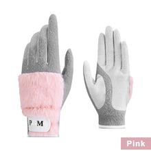 Load image into Gallery viewer, 1Pair Winter Women's Golf Gloves Rabbit Fur-Like Thermal Insulated Gloves Golf Training Supplies
