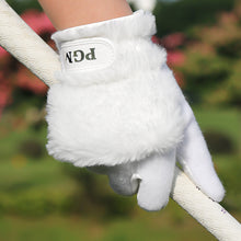 Load image into Gallery viewer, 1Pair Winter Women's Golf Gloves Rabbit Fur-Like Thermal Insulated Gloves Golf Training Supplies
