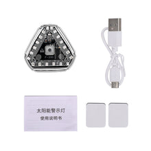 Load image into Gallery viewer, Wireless Navigation Light Solar and USB Charging Anti-Rear-End Warning LED Strobe Light For Electric Motorcycles Hook-and-Loop or Magnetic Fixed
