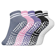 Load image into Gallery viewer, 1Pair Professional Yoga Socks with Non-Slip Silicone Dots Moisture-Wicking Dance Pilates Cotton Socks Home Floor Socks
