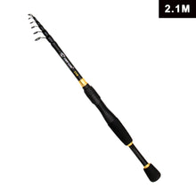 Load image into Gallery viewer, 1.6/1.8/2.1/2.4M Telescopic Carbon Fiber Fishing Rod Lightweight Portable Spinning Rod with Strong Backbone for Mandarin Fish Snakehead
