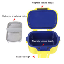Load image into Gallery viewer, Multifunctional Live Bait Storage Box with Snap Lock Double-Layer Breathable Moisture-Retaining Box for Red Worms Earthworms Fishing Accessory

