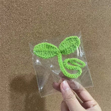 Load image into Gallery viewer, 1-Piece Hand-Knitted Crochet Leaf Bud Versatile Crochet Accessories and DIY Craft Cotton Yarn Ideal Corner Bookmarks
