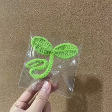 Load image into Gallery viewer, 1-Piece Hand-Knitted Crochet Leaf Bud Versatile Crochet Accessories and DIY Craft Cotton Yarn Ideal Corner Bookmarks
